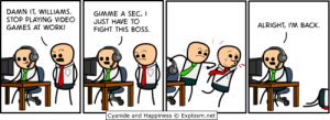 Fighting boss