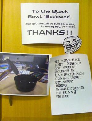 Black bowl