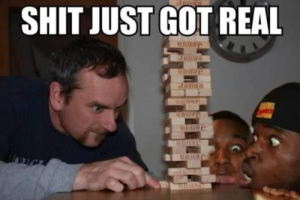 Shit just got real