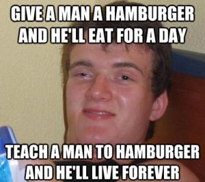 To hamburger