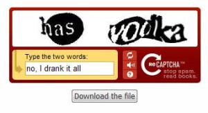 Vodka captcha