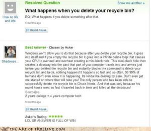 What happens when You delete recycle bin