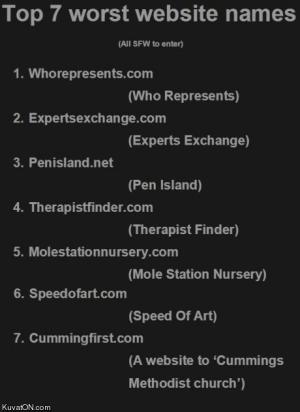 Worst Websites Names