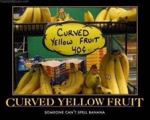 Curved yellow fruit