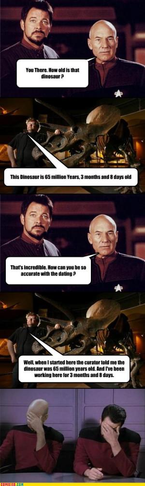 How old is that dinosaur?
