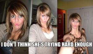 Trying hard