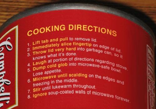 Cooking directions