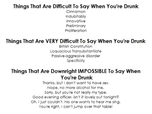 When you're drunk