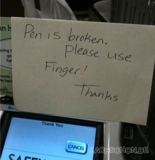 Pen is broken