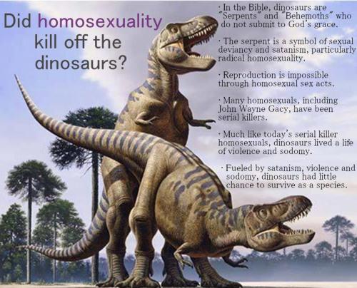 Homosexuality killed dinosaurs