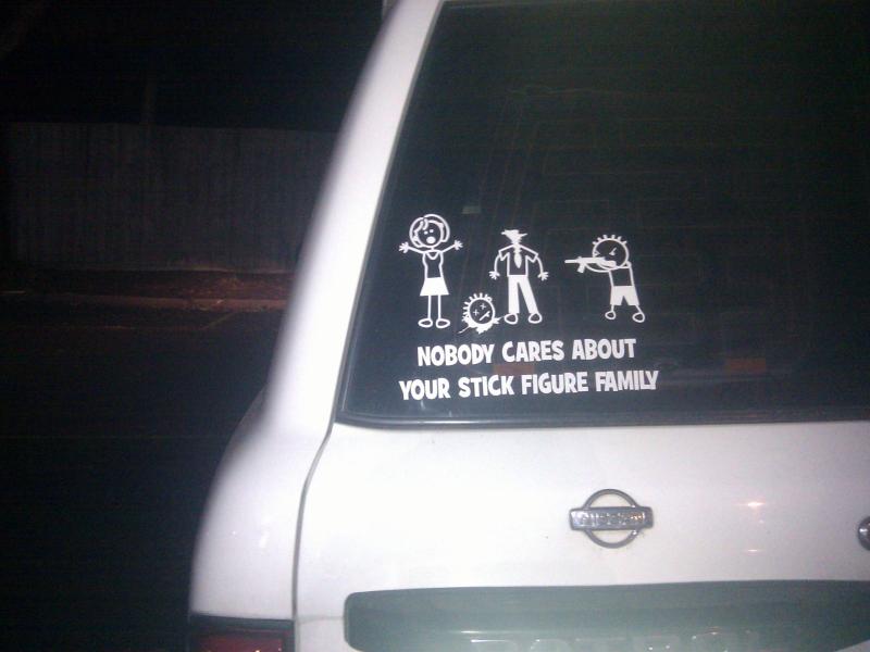 RE: Bumper sticker families