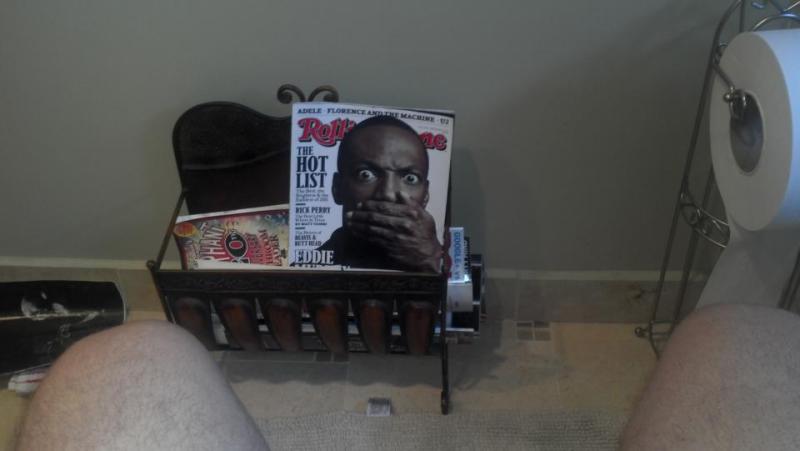 Another reason magazines don't belong in the bathroom