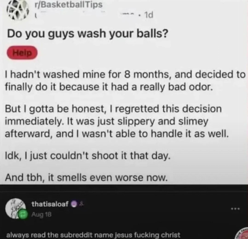 Do you guys wash  your balls?